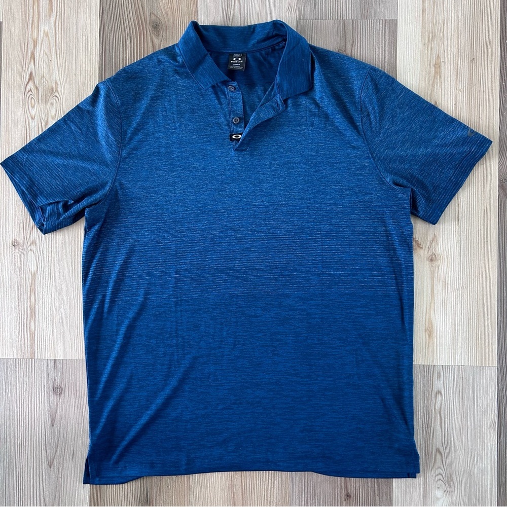 Oakley Men's Blue Hydrolix Golf Polo